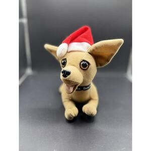 Vintage Applause Yo Quiero Taco Bell Chihuahua Dog 6” Santa Hat Plush